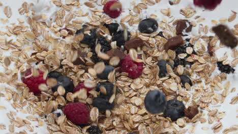 Nutrient-muesli-fresh-yogurt-with-juicy-berries-close-up.-Healthy-lifestyle.