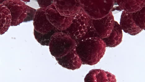 Appetizing-raspberries-spinning-clean-water-closeup.-Transparent-aqua-berries