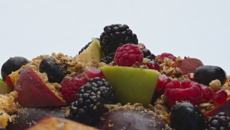 Obst,-Beeren,-Getreide,-Frühstück,-Nahaufnahme.-Hintergrund-Gesunder,-Natürlicher-Ernährung.