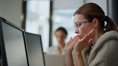 Software-developer-thinking-solution-closeup.-Stressed-woman-programming-analyze