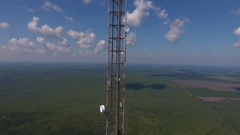 A-drone-shot-moving-close-to-a-communication-tower