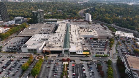 Aerial view of Lenox Square and its surrounding parking lot