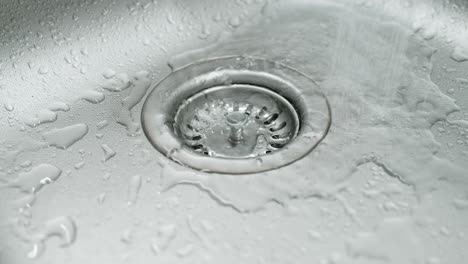 Splashing-Water-In-Stainless-Steel-Sink