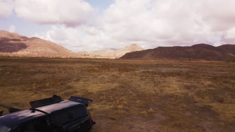 Moreno-landscape-Upland-game-hunting-area-with-travellers-in-a-suv
