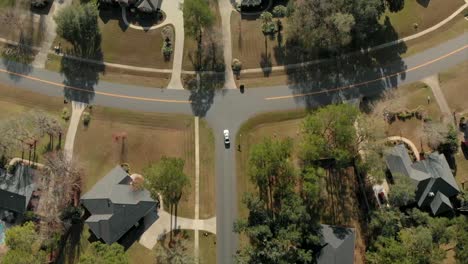 Aerial-View-of-Suburbia-in-Tallahassee-Florida,-USA