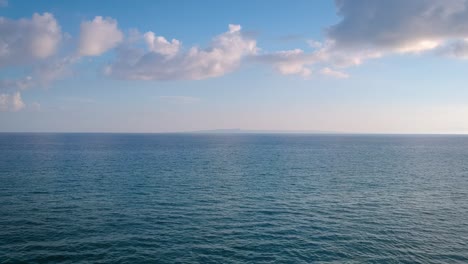 Aerial-View-Of-The-Ocean-In-The-Ionian-Sea,-Calm-Waters
