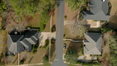 Aerial-View-of-Suburban-Landscape-in-Summerbrooke-in-Tallahassee,-Florida-USA
