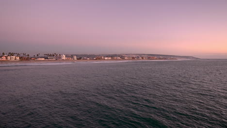Antenne-Der-Strandstadt-Imperial-Beach-Kalifornien,-San-Diego-County,-Bei-Sonnenuntergang