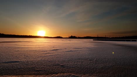 Arctic-Midwinter-sunrise,-Winter-solstice-in-Alaska