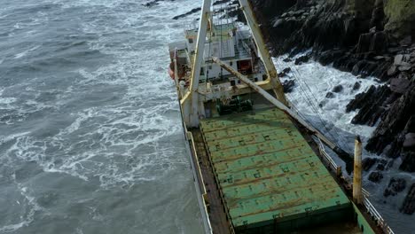Abandoned-cargo-shipwreck-on-Ireland’s-south-coast