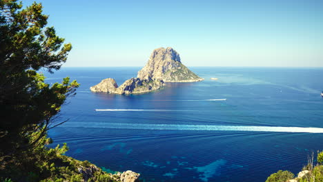Yachts-sailing-around-Es-Vedra-on-a-summer-day