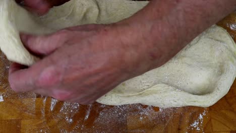 Hand-Stretched-Dough-in-The-Making
