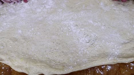 Folding-up-The-Home-Made-Bread-Dough