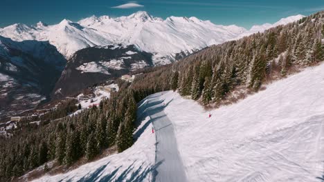 Luftaufnahme:-Schöne-Skipiste-Von-Les-Arcs-Durch-Das-Hinterland-Der-Französischen-Alpen