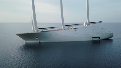 Mediterranean-Sea---Aerial-footage-of-sailing-yacht-"A",-The-largest-sailing-yacht-in-the-world-and-designed-by-Philippe-Starck,-owned-by-Andrey-Melnichenko---Blohm-+-Voss