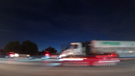 Driving-on-the-highway-during-rush-hour---time-lapse