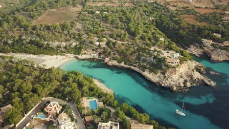 Stunning-drone-footage-in-4k-of-the-beautiful-bay-Cala-Llombards-in-Mallorca---East-coast---Empty-without-people---Covid-19---Without-tourists