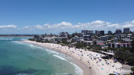 Aerial-view-of-a-beautiful-beach-in-Australia