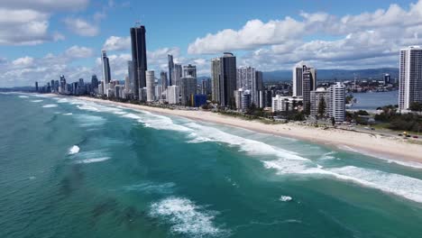 Aerial-view-of-the-Gold-Coast-in-Australia-with-sky-scrapers-and-a-beautiful-sandy-beach