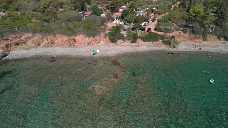 Aerial-View-of-Idyllic-Coastline-of-Sardinia-Island,-Italy