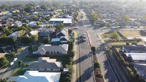 Aerial-view-of-suburbs-and-roads-in-Australia-during-Lockdown