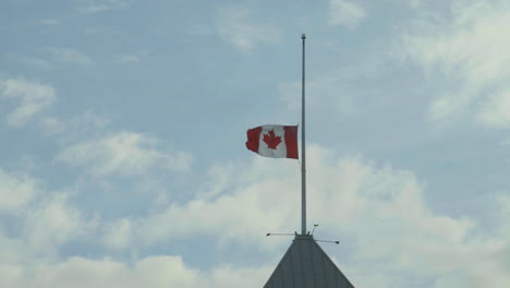 Canadian-flag-at-half-mast-on-top-of-the-BC-Legislative-Assembly-in-Victoria-BC