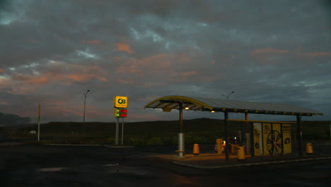 Small-and-rural-petrol-station-in-Blonduos-town-in-Iceland