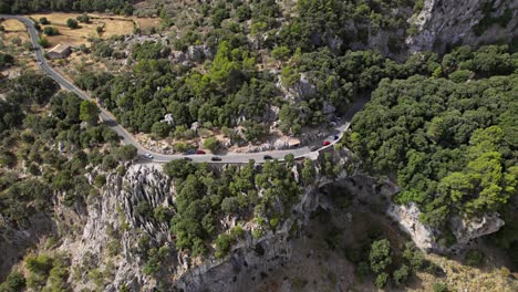 Drone-Shot-At-Mirador-Del-Cruce-Viewpoint-In-Sierra-De-Tramontana-Mallorca-Island