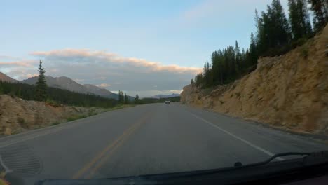 Onboard-footage-of-a-drive-along-the-Alaska-highway-in-the-northern-Rocky-mountains