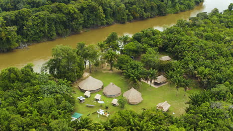 Gorgeous-overhead-view-of-the-Rewa-village-in-Guyana