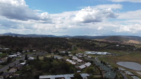 Aerial-view-of-a-typical-Australian-country-town-and-farms-with-dams