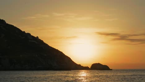 Vibrant-and-vivid-sunset-on-coast-of-Ibiza