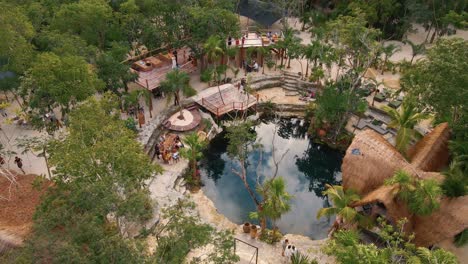 4k-Drone-footage-of-Vesica-and-Cenote-Maya-in-the-heart-of-the-jungle-of-Tulum