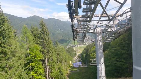 Travelling-on-a-ski-lift-in-the-Julian-Alps-in-summer