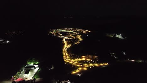 Drone-Aéreo-De-Tentación-Miches-Resort-En-La-Noche-En-República-Dominicana