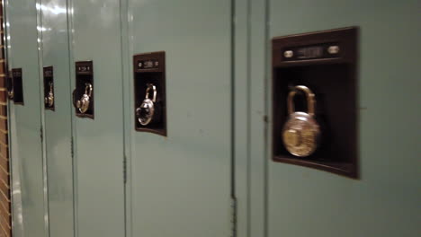 School-lockers-and-locks-slow-motion-steadicam