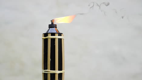 Liquid-Fuel-Bamboo-Torch-Burning