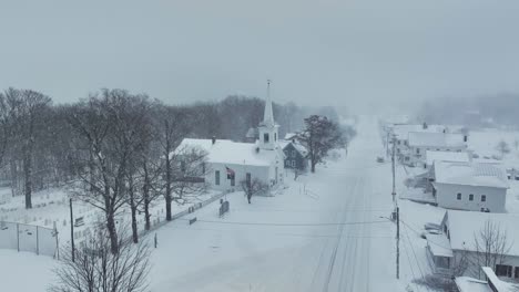 Monson-Town-covered-in-blanket-of-snow-Aerial
