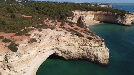 Aerial-view-of-the-cliffs-of-the-portuguese-Alagarbe
