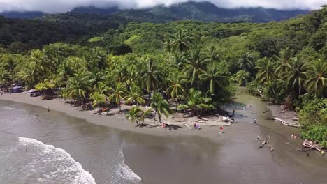 Aerial-view-of-tropical-beach-in-Costa-Rica