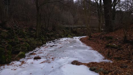 Frozen-river-under-a-bridge