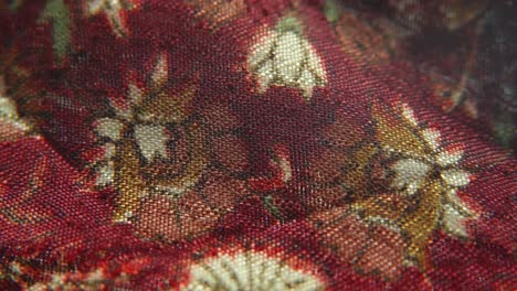 Red-textile-fabric-cotton-macro-shot,-4K