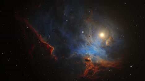 Helles-Licht-Im-Zentrum-Eines-Nebels-Im-Großen-Universum