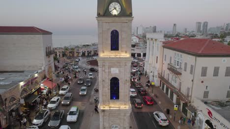 Torre-Del-Reloj-De-Jaffa-Y-El-árbol-De-Navidad---El-Horizonte-De-Tel-Aviv-En-El-Fondo-#004