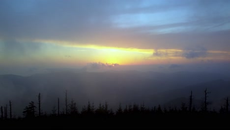 sunset-aerial-appalachian-mountains,-blue-ridge-mountains