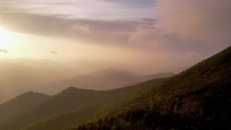 aerial-pullout-from-blue-ridge-and-appalachian-mountains-at-sunset