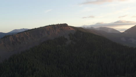 Mystische-Bergauf-Gelegene-Pinienwälder-Am-Mount-Rainier-Washington-Vereinigte-Staaten-Antenne