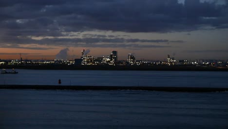 View-from-ferry-arriving-in-the-Hook-of-Holland-just-before-dark-Netherlands