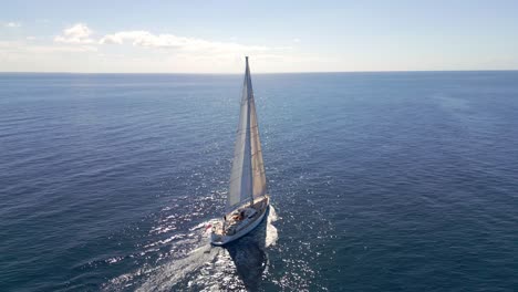 Drone-shot-view-of-yachts-sailing-towards-New-Florida