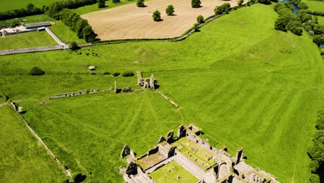 Aerial-drone-footage-of-The-Athassel-Priory-in-Golden-County-Tipperary